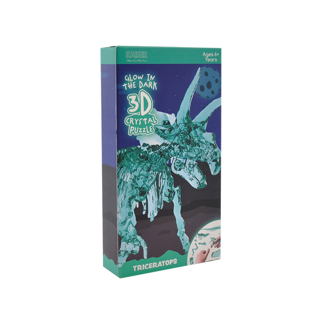 Glow In The Dark 3D Crystal Puzzle - Triceratops